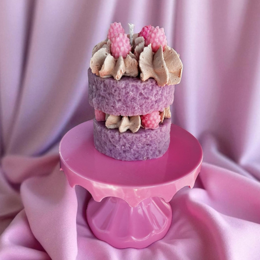 Bento cake with raspberries